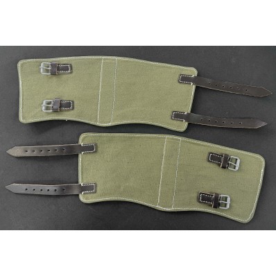 Green Gaiters with Black Leather