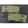 Green Gaiters with Black Leather