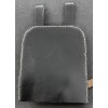 Straight Shovel Cover with Solid Back in black leather