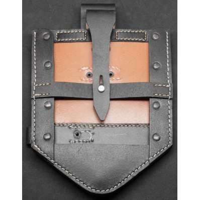 Custodia Type II per Pala Pieghevole (Klappspaten) in Cuoio Nero
