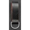 Passante in Cuoio Nero con D-Ring Grigio