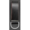 Schwarze Koppelschlaufe aus Leder mit feldgrauem D-Ring