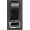 Black Leather Belt Loop with Square D-ring