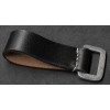 Black Leather Belt Loop with Square D-ring