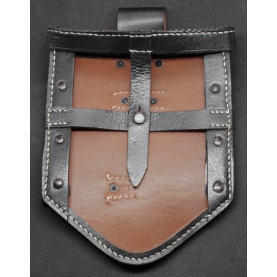 Type I Black Leather Carrier for the Klappspaten Folding Shovel