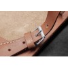 Straight Shovel Cover with Solid Back in Brown Leather