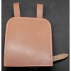 Straight Shovel Cover with Solid Back in Brown Leather