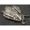 Heer Cap Badge for Ski Troops of the Mountain Infantry