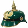 Prussian Wartime Feldgrau Leather Ersatz Pickelhaube for Enlisted Ranks and NCOs