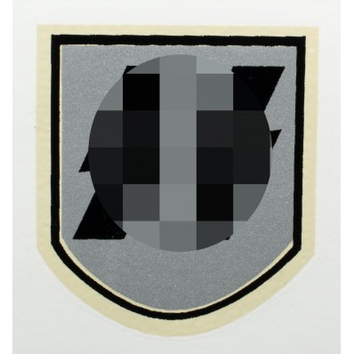 Helmet Decal - SS French Volunteers Silver Shield
