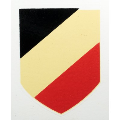 Helmet Decal - National Tricolour Shield (Late War Variant)