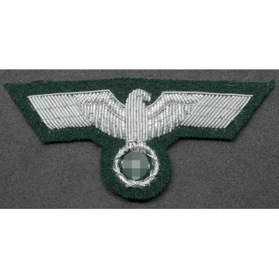German Army Officer Breast Eagle – Bottle Green Backing
