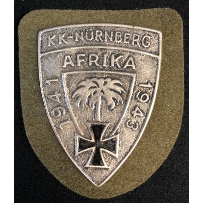 Commemorative Shield - KK-Nürnberg Afrika 1941-1943