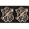 Insignia - SS Leibstandarte Adolf Hitler (Silver) Pair